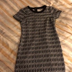 Banana republic black and white mini dress 6P